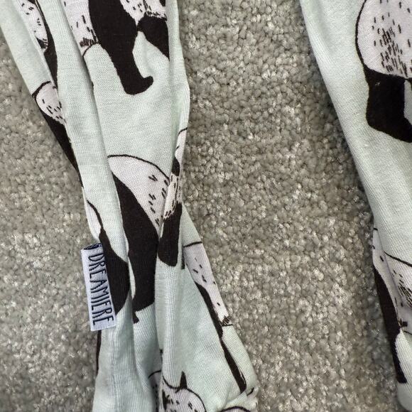 Dreamiere Pandamonium Convertible Footie Bamboo Jammies 2T Mint Green Panda - Picture 8 of 12